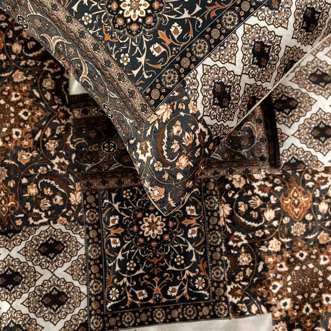 The HomeCentric King/Queen/Twin Brown Decorative Twin 53"x18" Bed Runner - Image 3