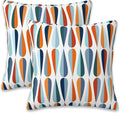 Mid-Century Drop Shapes Throw Pillow Cover Case Modern Retro Style Throw by Naqiuli