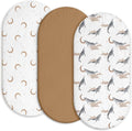 Gllquen Baby Muslin Bassinet Sheets 3 Pack, Breathable Elastic Cozy Fitted by GLLQUENBABY