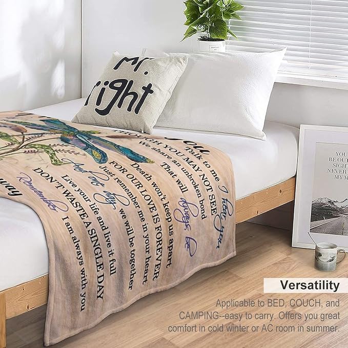 Dragonfly Blanket Memorial Sympathy Gifts - Image 8