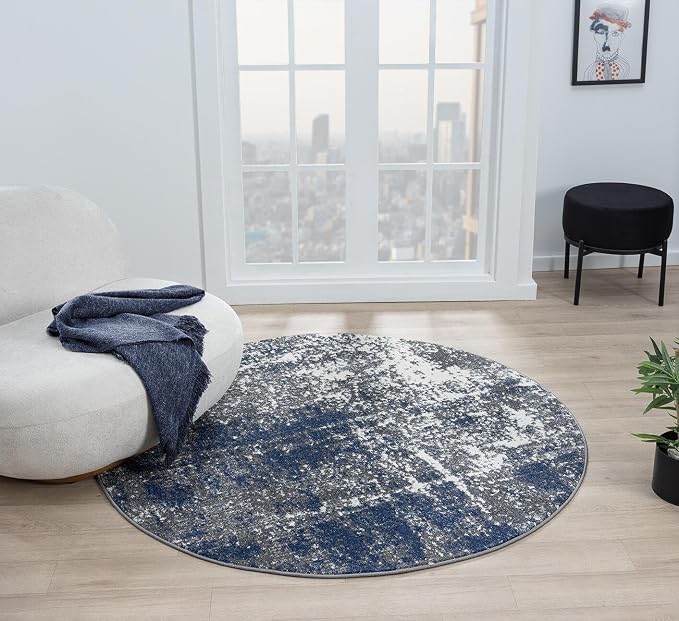 Keen Home Design Area Rugs - 5ft Round Non-Shedding by KeenHomeDesign