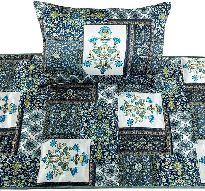 The HomeCentric King/Queen/Twin Blue Designer King 90"x18" Bed Runner Without - Image 2