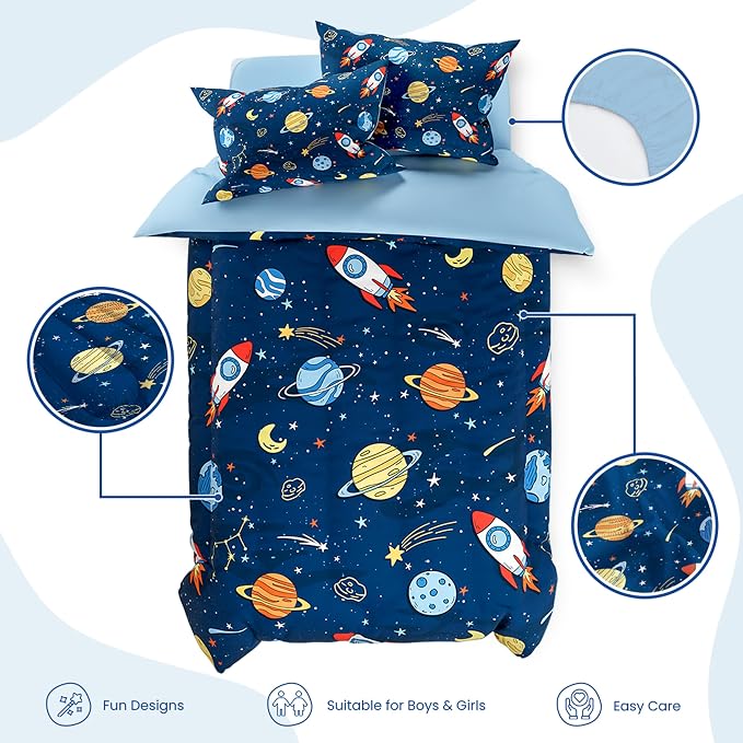 SANDJEST Outer Space Comforter Set Full Size 98x86in - Image 2