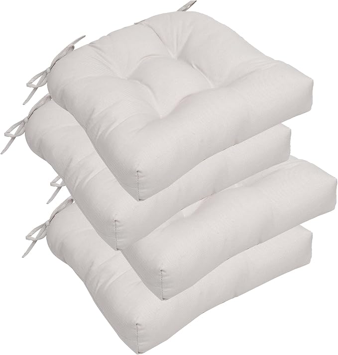 RACE LEAF Patio Chair Cushions 19x19 Inch 4 Pack, Thickened Outdoor Seat by RACELEAF