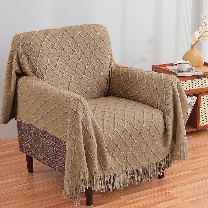 inhand Knitted Throw Blankets for Couch and Bed, Soft Cozy Knit Blanket - Image 4