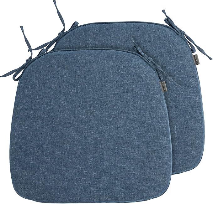 Outdoor Chair Cushions Set of 2, Patio Seat Cushion 17"x16"x2", U-Shaped Dining - Image 2
