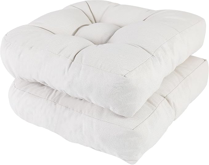 RACE LEAF 19" x 19" Patio Chair Cushions Beige by RACELEAF