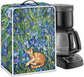 Cute Iris Cat Coffee Maker Cover – Dust Protection Stain Resistant Washable by PJHEQOXE