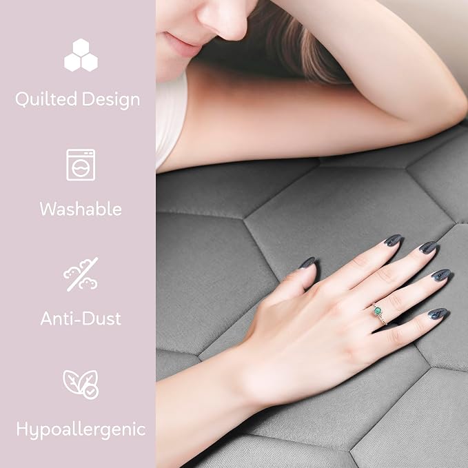 Hearth & Harbor 12 Pack Twin Size Quilted Fitted Mattress Pad Cover, 100% - Image 5