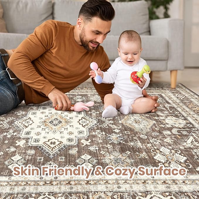 Vintage Living Room Area Rug 9x12 - Image 5