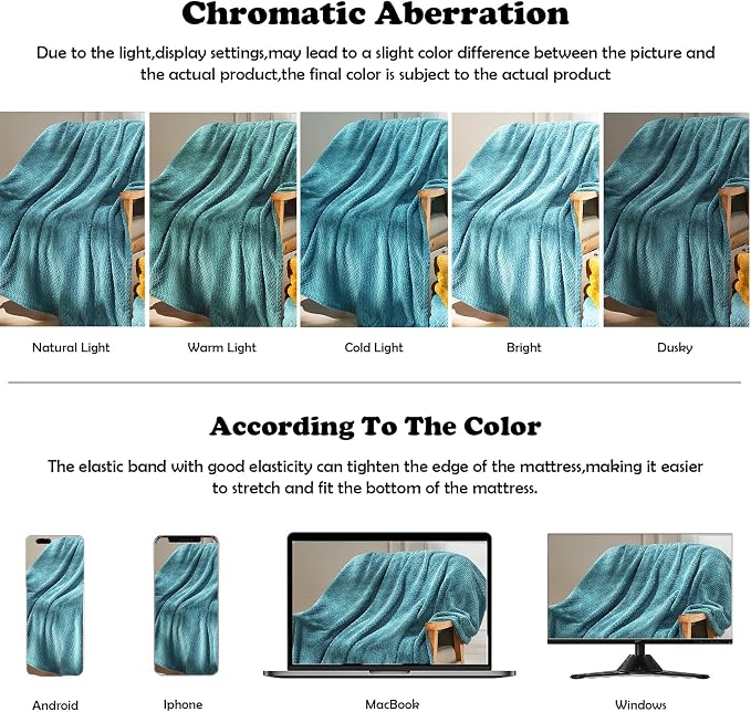 NEWCOSPLAY Super Soft King Blanket Dark Blue Premium Silky Flannel Fleece - Image 6