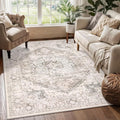 LIVEBOX 5x7 Area Rugs for Living Room, Washable Nursery Beige Neutral Boho Rug by LIVEBOX