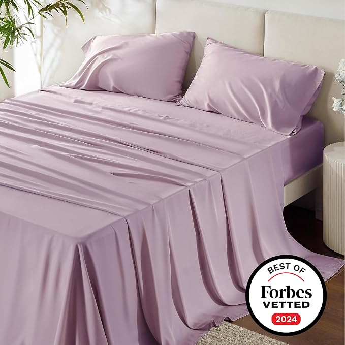 Bedsure Full Size Bed Sheets, Cooling Sheets, Rayon Derived from Bamboo - Image 7