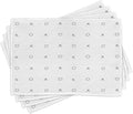 Ambesonne Xo Place Mats Set of 4, Hand Drawn Geometrical Pattern Classic Game by Ambesonne