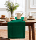 Solino Home Linen Green Table Runner 108 Inches Long by SolinoHome