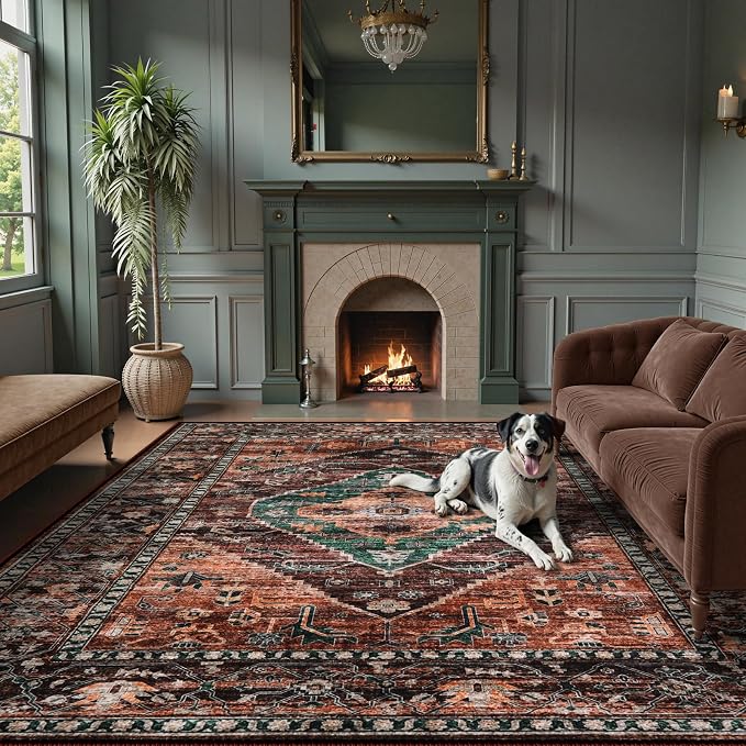 Lahome 8x10 Ultra-Thin Living Room Rug （Non-Slip Washable by Lahome