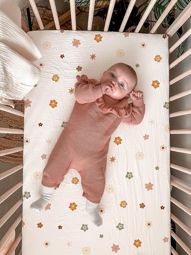 Bassinet Sheet for Baby Boy and Girl 2 Pack, Fitted Sheets for Rectangle - Image 4
