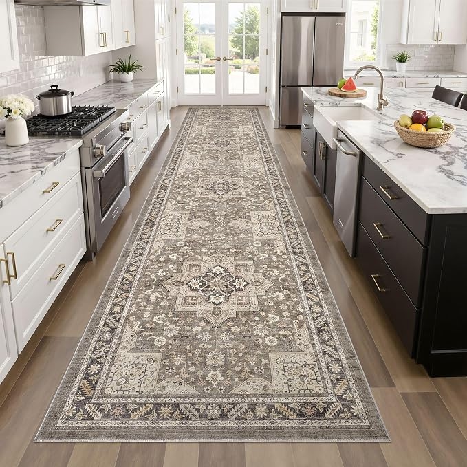 Vintage Hallway Runner Rug 3x10: Large Soft Washable Entryway - Image 7