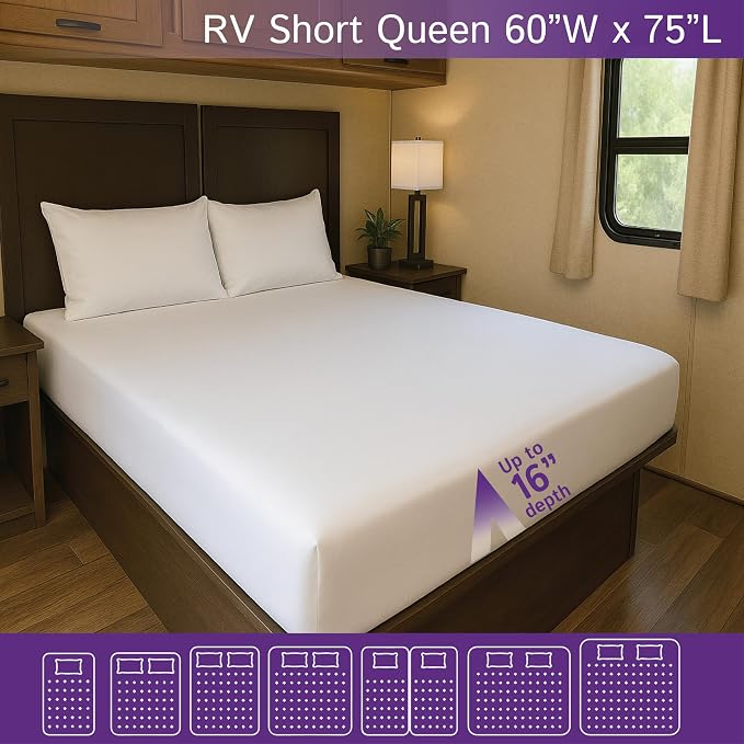 RV Short Queen Mattress Protector – Mattress Cover - Image 3