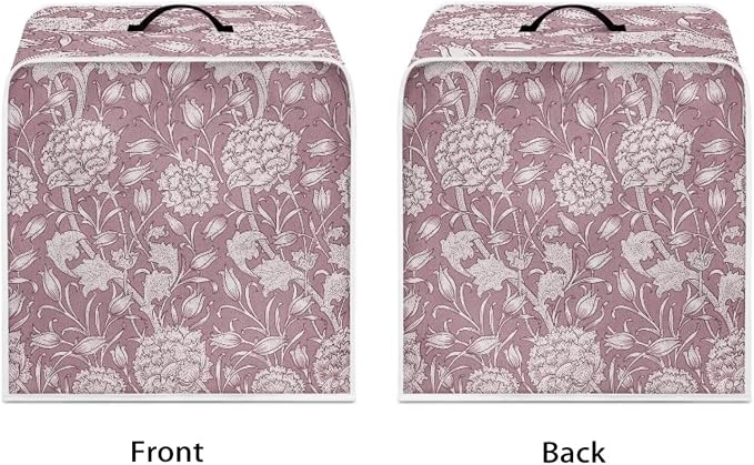 Red William Morris Coffee Maker Cover – Dust Protection Stain Resistant - Image 2