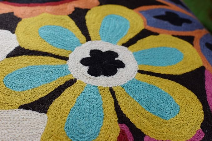 Modern Black Daisy Floral Pillow Cover Accent Flower Traditional Pillowcase - Image 6