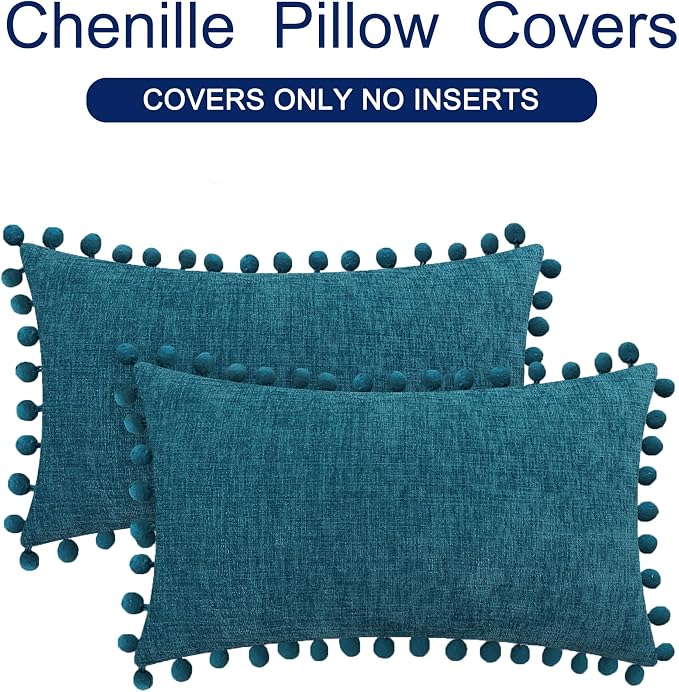 CaliTime Throw Pillow Covers Decorative 20 X 12 Inches Pack of 2 Cozy Solid - Image 6