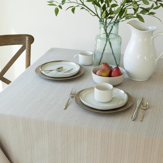 Benson Mills Cameron Textured Fabric Table Cloth, - Image 2