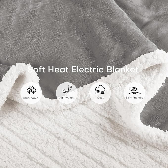 Electric Heated Blanket Throw Size 50"x60" - Image 5