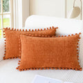 CaliTime Fall Throw Pillow Covers Decorative 20 X 12 Inches Pack of 2 Cozy by CaliTime