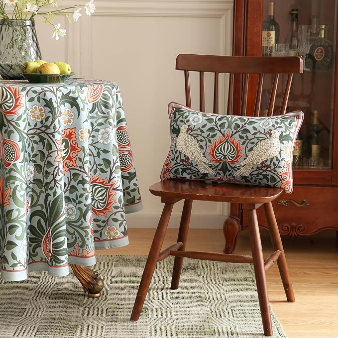ISAENNE Designer William Morris Rectangular Throw Pillow Covers 12x20 Pack of 2 - Image 4