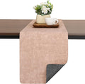 Table Runners 72 Inches Long, Dual-Sided Faux Leather Farmhouse Table Runner by Chitomars