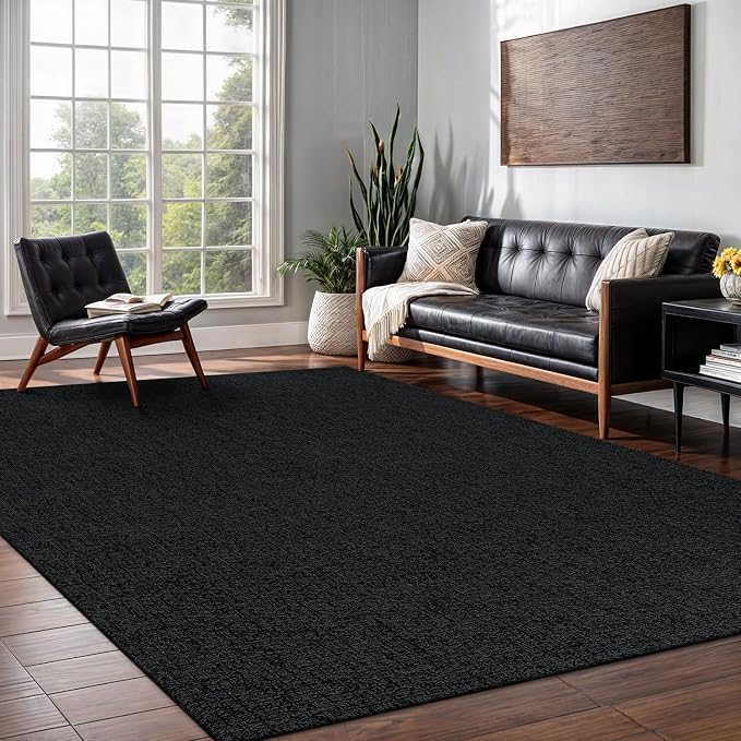Easy Jute Rug 8x10 Indoor Outdoor Natural Rugs Solid Fiber Rug Woven Area Rug by LenaRug