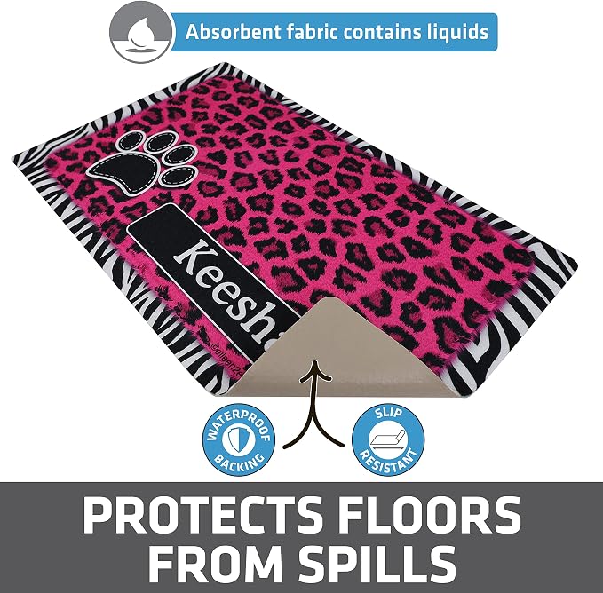 Drymate Personalized Pet Bowl Placemat, Custom Dog & Cat Food Feeding Mat - Image 3