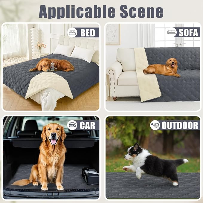 Smiry Waterproof Dog Bed Cover Blanket 40x70, Soft Reversible Pet Blanket - Image 5