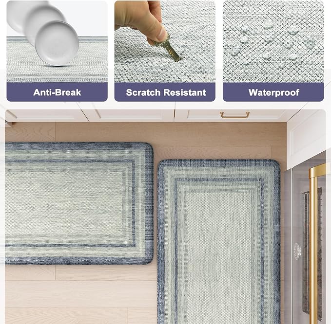 KIMODE Anti Fatigue Kitchen Mat, Cushioned Boho Oriental Kitchen Runner - Image 7