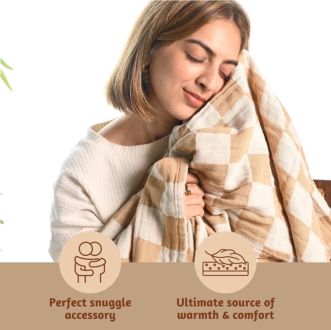 Folkulture Throw Blanket for Couch 50" x 60" |100% Recycled Cotton Couch - Image 3