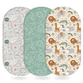 Baby Bassinet Sheets Girl Boy, Fitted Bassinet Sheet Set 3 Pack Bassinet by Unnivoll