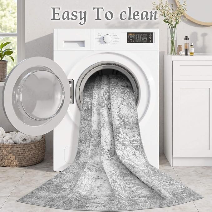 Washable 6X9 Area Rug: Modern Abstract Soft Non-Slip Indoor Rugs Home Decor - Image 5