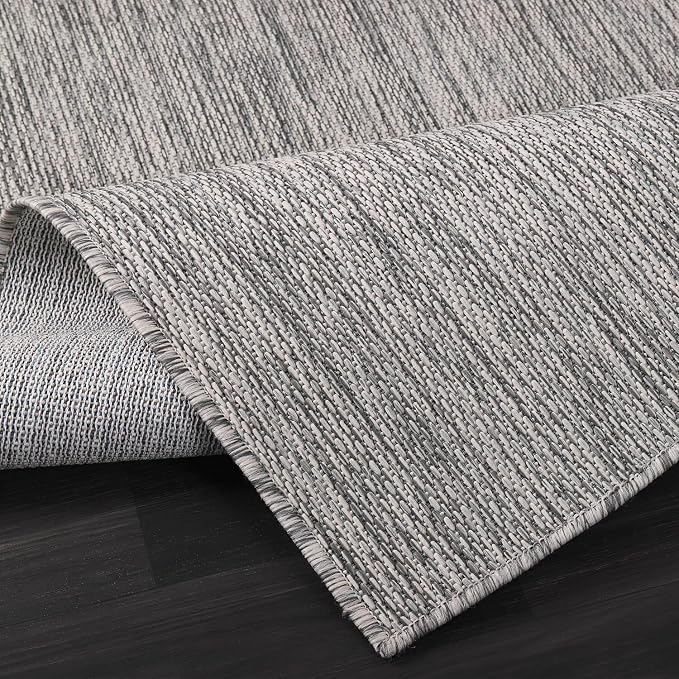 Washable Indoor Outdoor Rug 8x10 Weather Resistant Area Rugs Modern Solid - Image 10