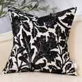 Yangest Chenille Floral Pillow Cover 20 x 20 Inches, Neutral Jacquard Square by Yangest