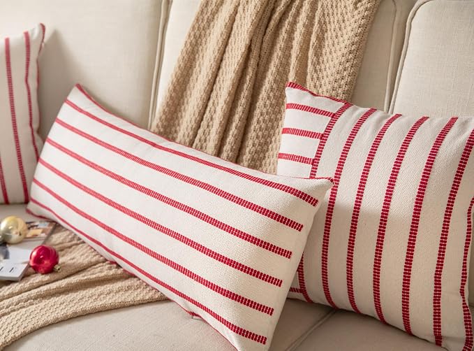 Caflife Christmas Lumbar Pillow Covers 14x36, Farmhouse Boho Decorative Sofa - Image 6