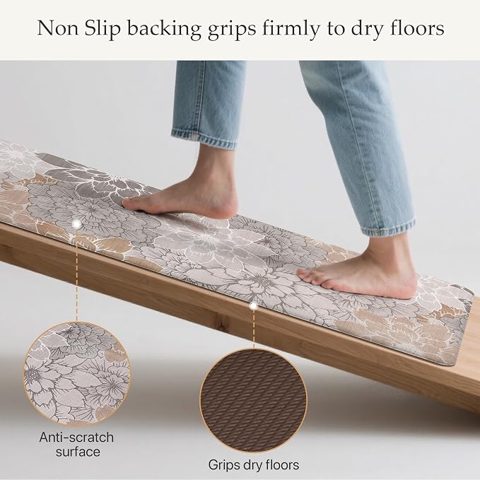 GENIMO Kitchen Mats for Floor, Kitchen Rugs Non Slip Washable Sets of 2 - Image 4