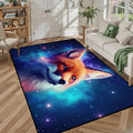 5' X 7' Galaxy Fox Rug 3D Cute Foxes Area Rugs by CERYUEE