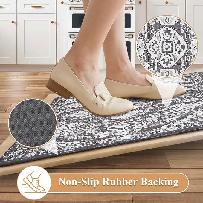 Ileading Anti Fatigue Kitchen Rugs Sets of 2 Cushioned Kitchen Mats - Image 4