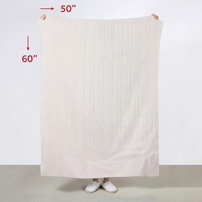 Sunbeam Royal Sherpa Foot Pocket Heated Throw Electric Blanket, 4 Heat Settings - Image 8