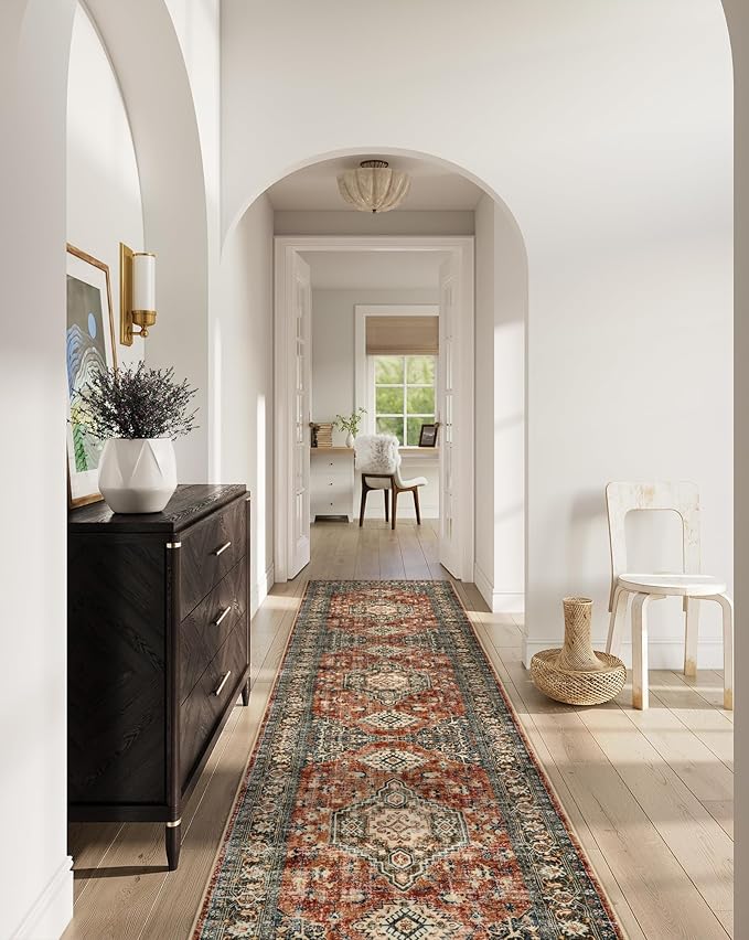 Lahome Oriental Hallway Runner Rug, 2.5x10 Washable Runner Ultra-Thin Hallway by Lahome