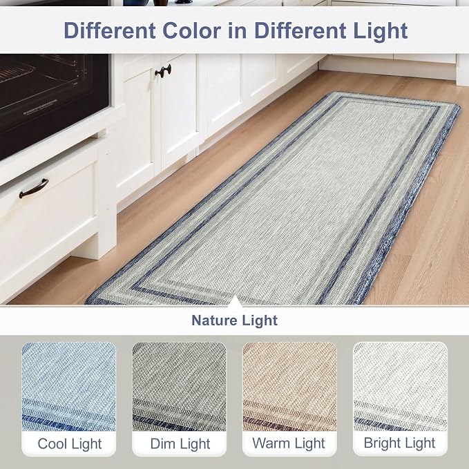 KIMODE Anti Fatigue Kitchen Mat 2PCS, Non-Skid Waterproof Kitchen Rugs - Image 6