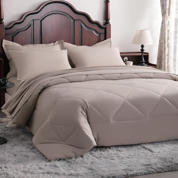 NTBAY King Comforter Set with Sheets, 7 Pieces Soft and Breathable King Bedding - Image 9