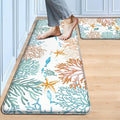 Kitchen Mats for Floor Cushioned Anti Fatigue Sets of 2 Coastal Kitchen Rugs by Tritard