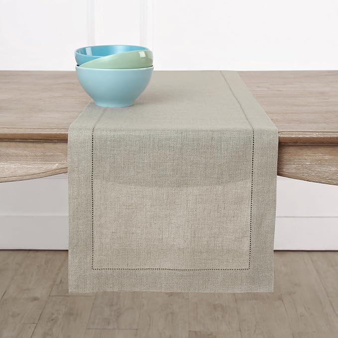 Solino Home Linen Natural Table Runner 108 Inches Long by SolinoHome